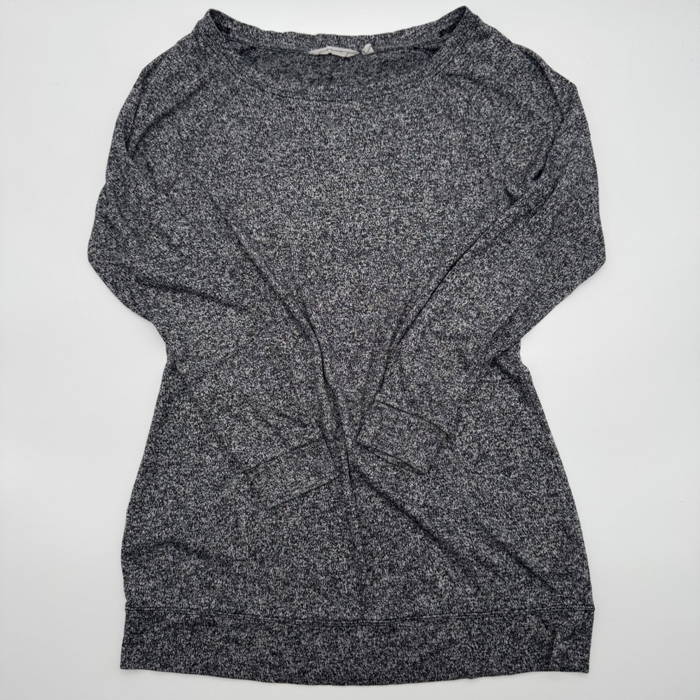 Athleta Womens‎ Space Dye Marl Long Sleeve Tunic Top Grey Size Medium
